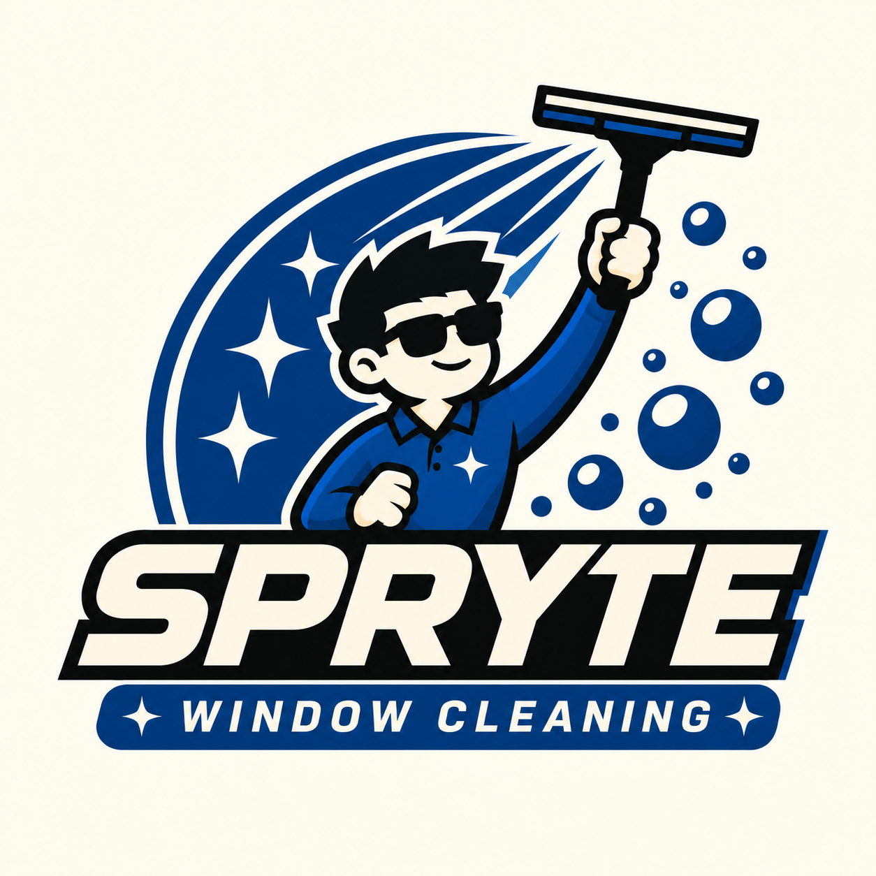 SPRYTE Window Cleaning mascot logo